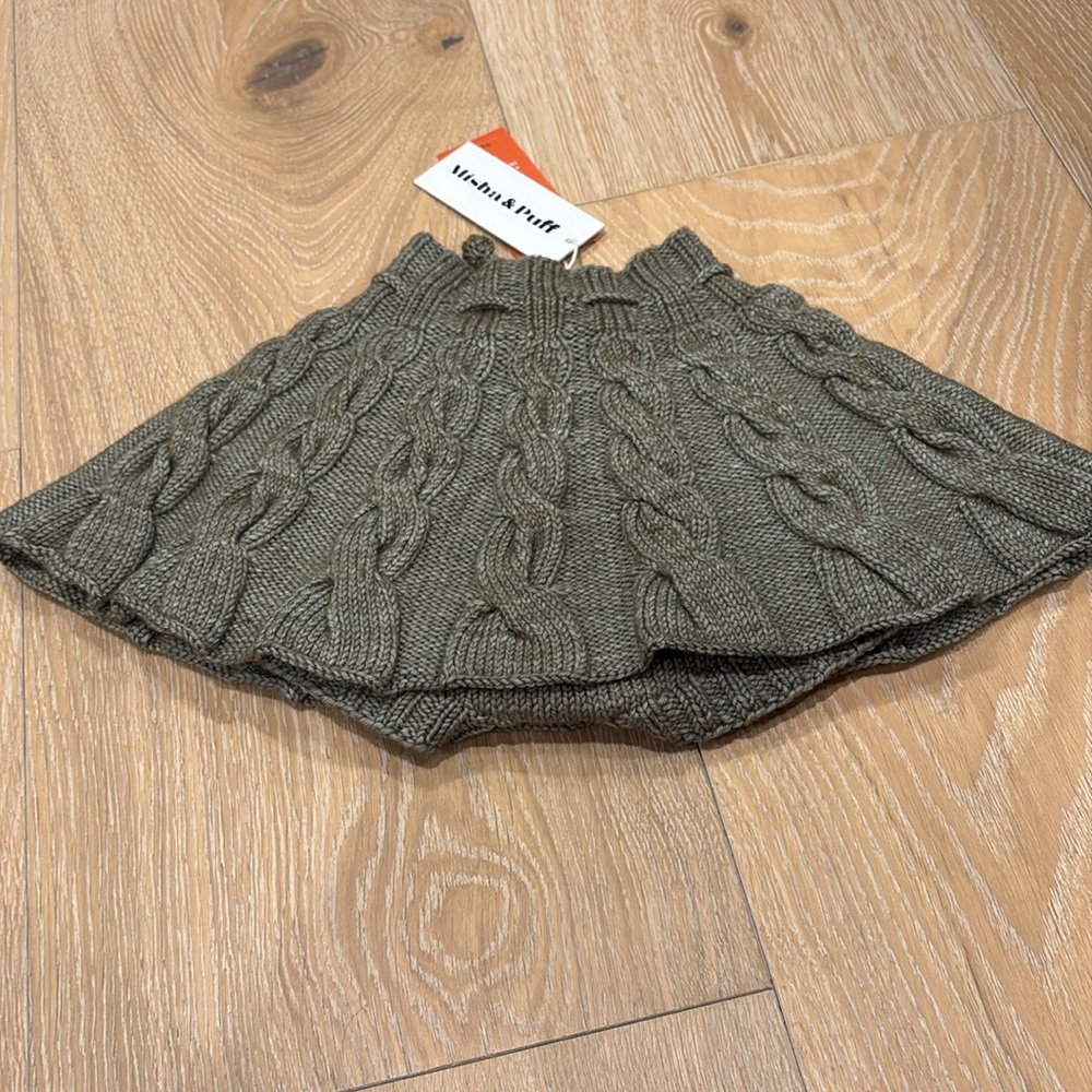 NWT Misha & Puff Cable Skating Skirt in Seal Gray Sz 4y - Picture 7 of 7